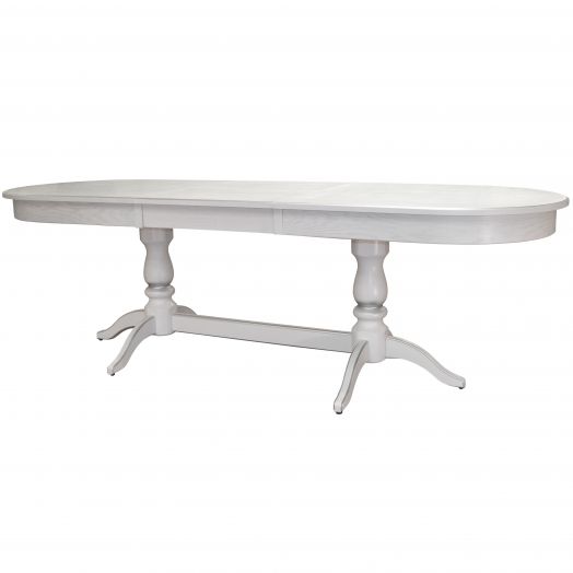 Стол обеденный Тарун 5 раздвижной белый/серебро 190/250*84