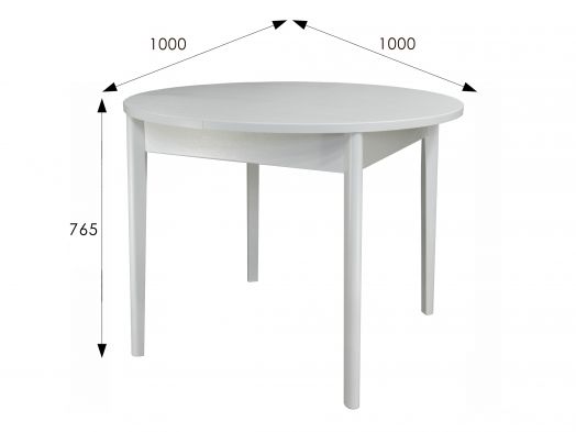 Стол обеденный Мариус М 81 раздвижной белый 100/139*100