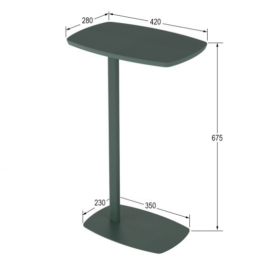 Стол придиванный Дей зеленый/зеленый