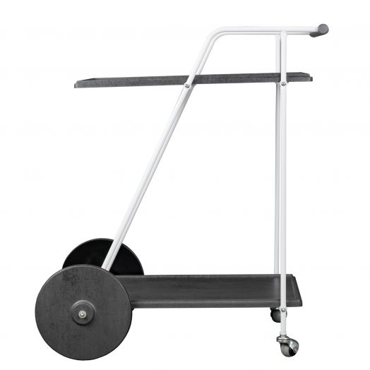 Стол сервировочный Новум белый/серый графит/серый бетон