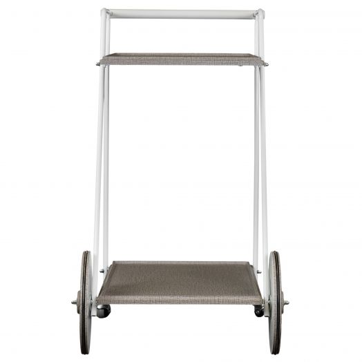 Стол сервировочный Новум белый/белый/текстиль темный