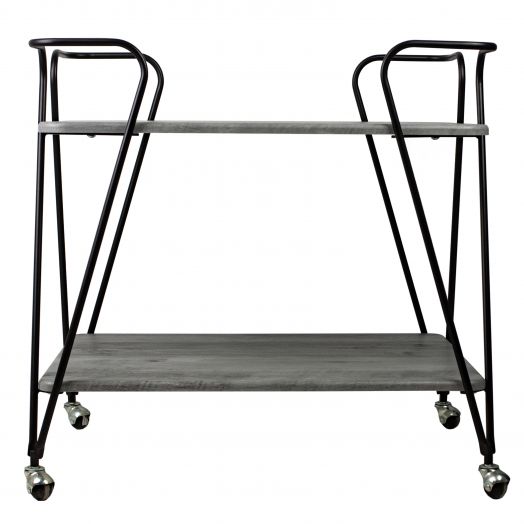 Стол сервировочный Эстер черный/орех гикори grey