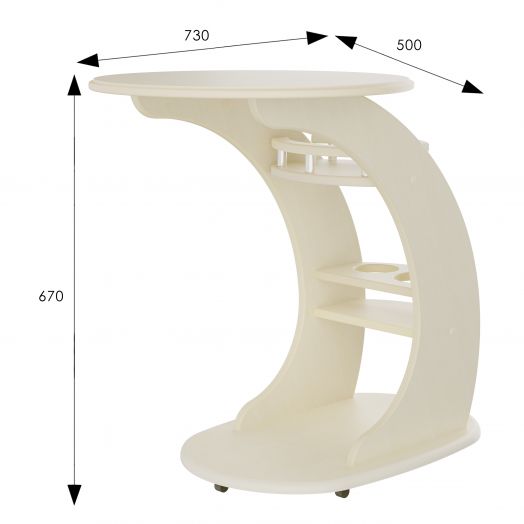 Стол придиванный Люкс дуб шампань Л
