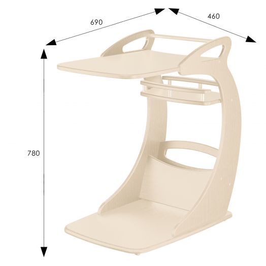 Стол подкатной Фаворит дуб шампань Л