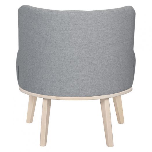 Кресло Жирон ткань серый, каркас лак