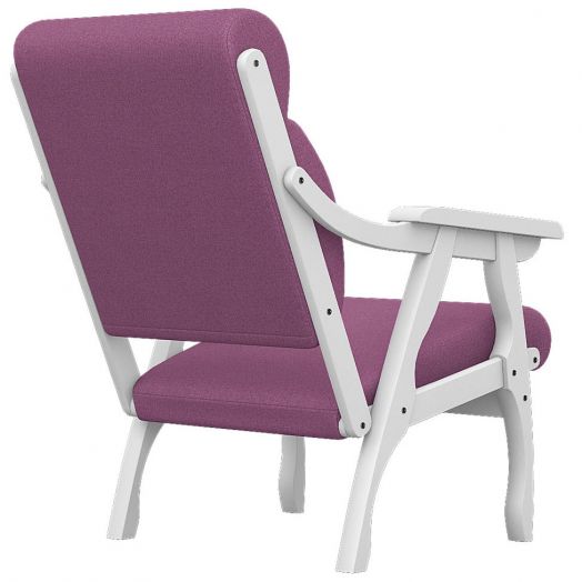 Кресло Вега 10 ткань пурпурный, каркас снег