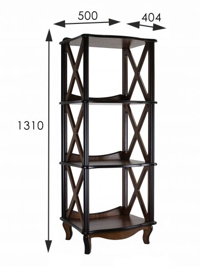 Этажерка-стеллаж Джульетта 3 уровня, орех Л