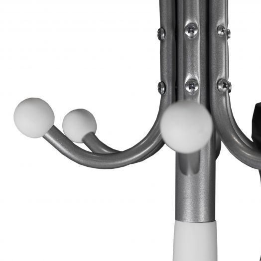 Вешалка напольная Д 2 металлик/ белый