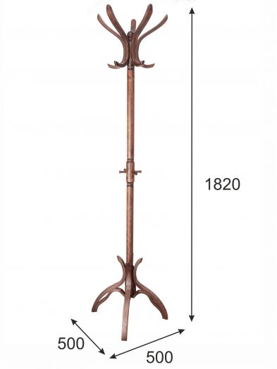 Вешалка напольная В 12Н средне-коричневый