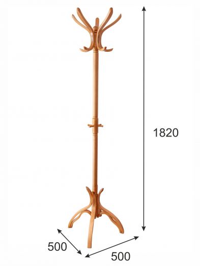 Вешалка напольная В 12Н светло-коричневый
