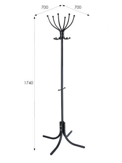 Вешалка напольная М 6 черный