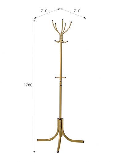 Вешалка напольная М 10 золото