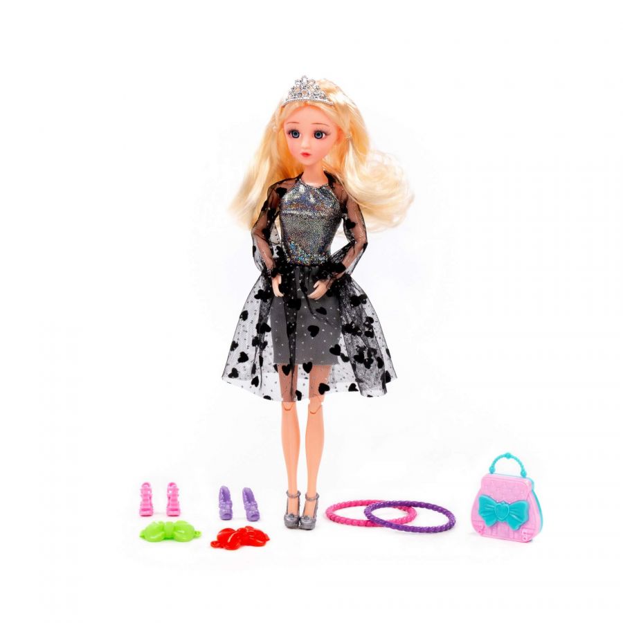 Кукла "Ксюша" (30 см) в пышном платье + аксессуары (9 элементов) (в коробке №3)