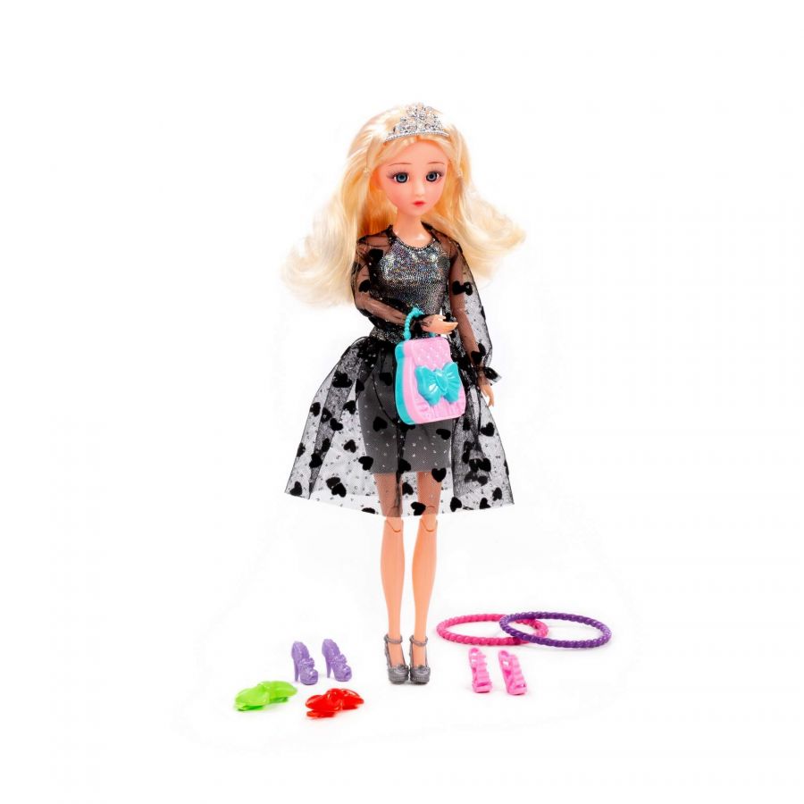 Кукла "Ксюша" (30 см) в пышном платье + аксессуары (9 элементов) (в коробке №3)