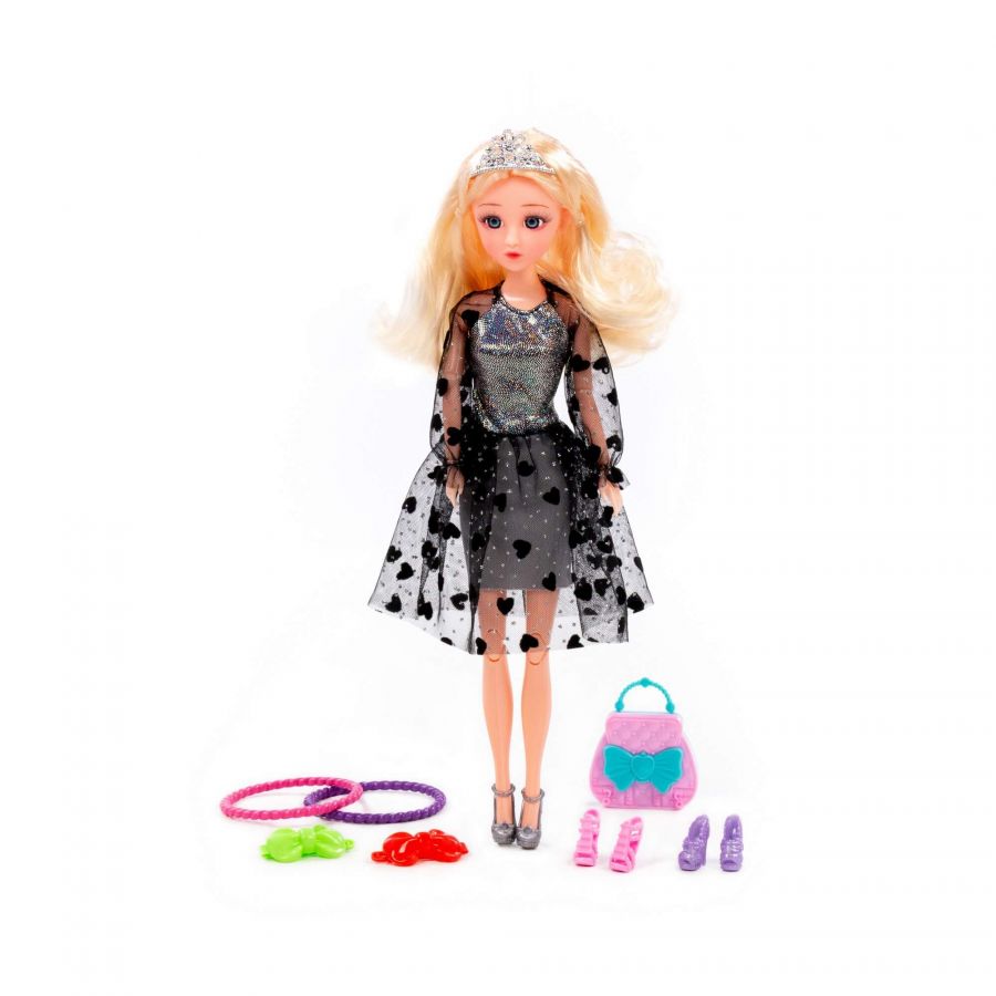 Кукла "Ксюша" (30 см) в пышном платье + аксессуары (9 элементов) (в коробке №3)