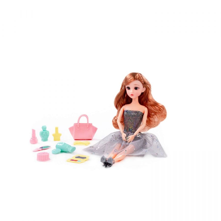 Кукла "Ксюша" (30 см) в платье + аксессуары (10 элементов) (в коробке №3)