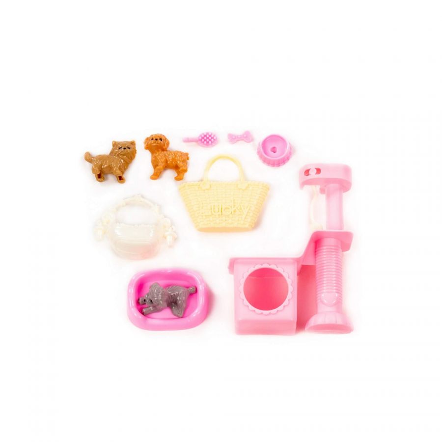 Кукла "Ксюша" (30 см) на прогулке + аксессуары (10 элементов) (в коробке №3)