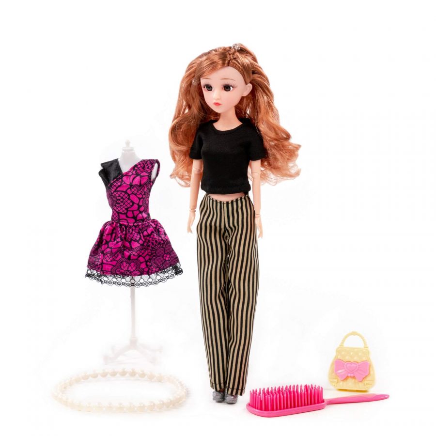 Кукла "Ксюша" (30 см) в костюме + аксессуары (5 элементов) (в коробке №4)