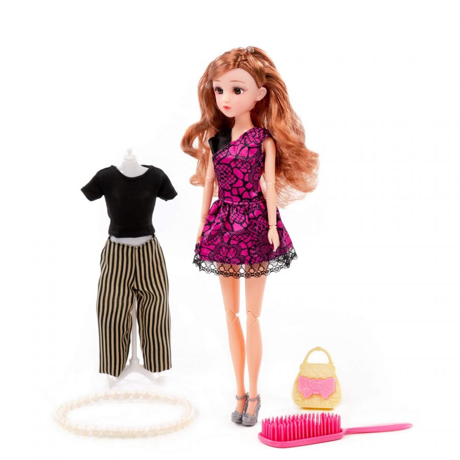 Кукла "Ксюша" (30 см) в костюме + аксессуары (5 элементов) (в коробке №4)