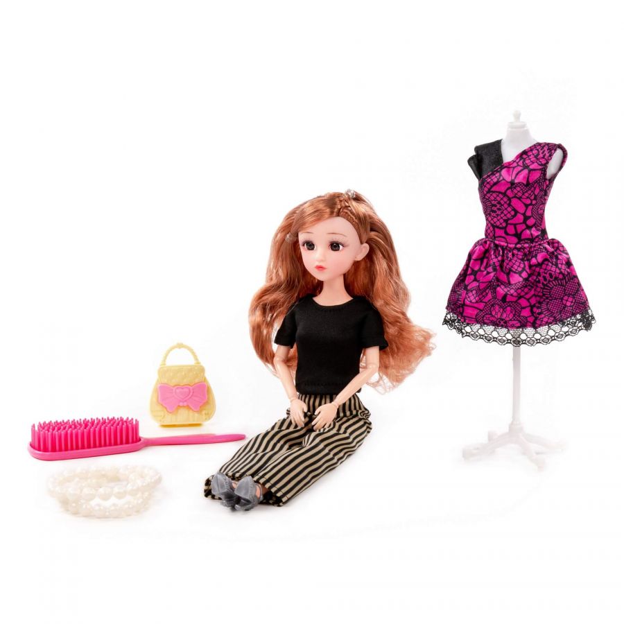 Кукла "Ксюша" (30 см) в костюме + аксессуары (5 элементов) (в коробке №4)