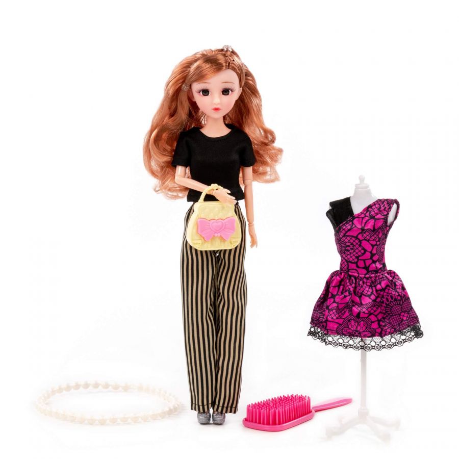 Кукла "Ксюша" (30 см) в костюме + аксессуары (5 элементов) (в коробке №4)