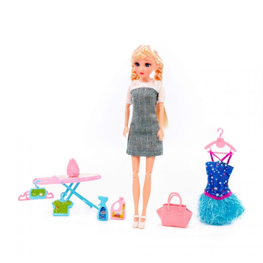 Кукла "Ксюша" (30 см) дома + аксессуары (10 элементов) (в коробке №4)
