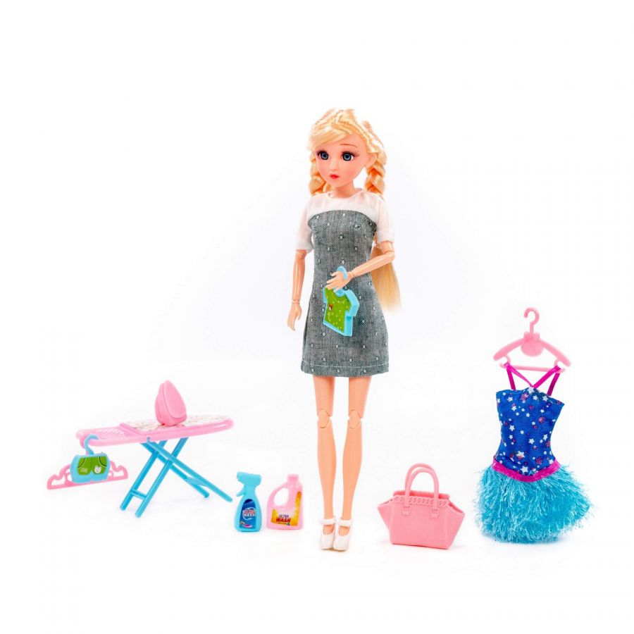 Кукла "Ксюша" (30 см) дома + аксессуары (10 элементов) (в коробке №4)