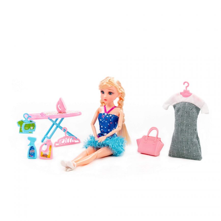 Кукла "Ксюша" (30 см) дома + аксессуары (10 элементов) (в коробке №4)