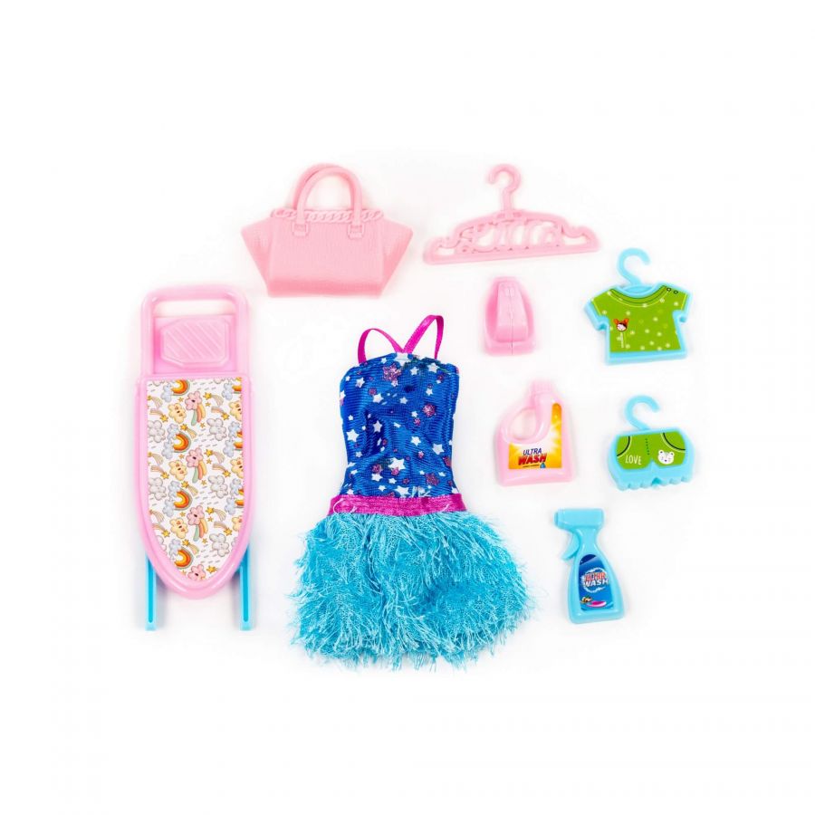 Кукла "Ксюша" (30 см) дома + аксессуары (10 элементов) (в коробке №4)