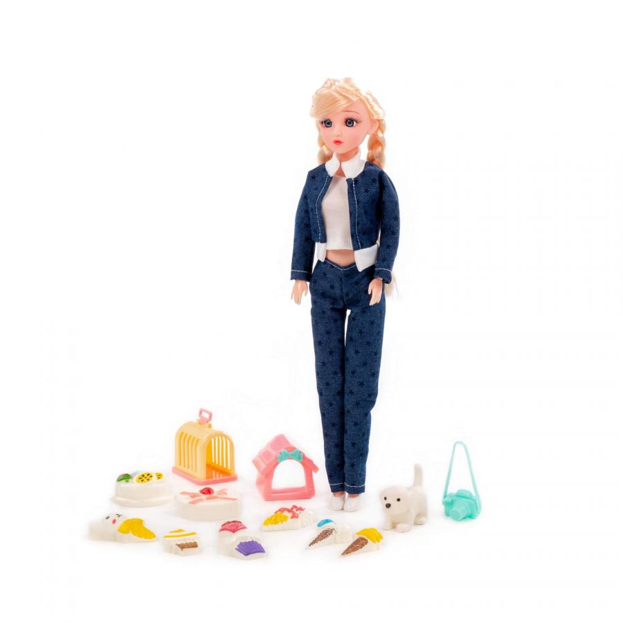 Кукла "Ксюша" (30 см) на прогулке + аксессуары (12 элементов) (в коробке №4)