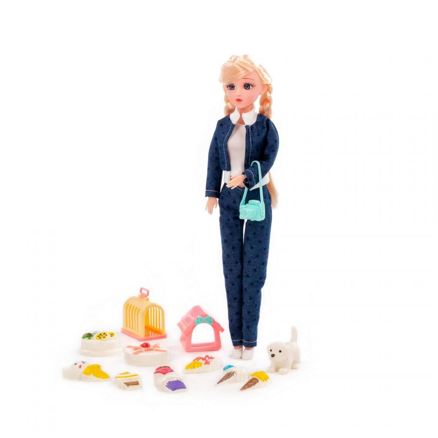 Кукла "Ксюша" (30 см) на прогулке + аксессуары (12 элементов) (в коробке №4)