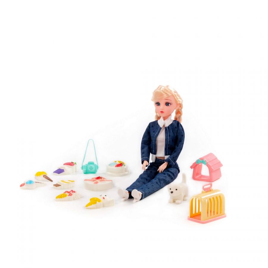 Кукла "Ксюша" (30 см) на прогулке + аксессуары (12 элементов) (в коробке №4)