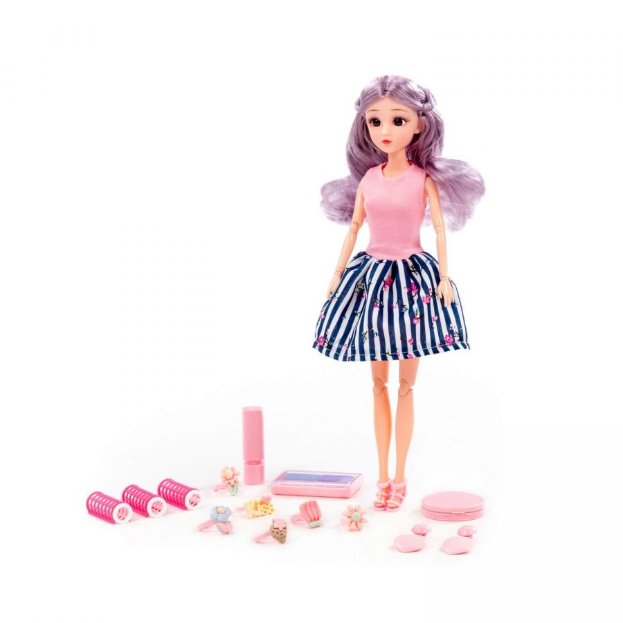 Кукла "Ксюша" (30 см) у парикмахера + аксессуары (14 элементов) (в коробке №4)