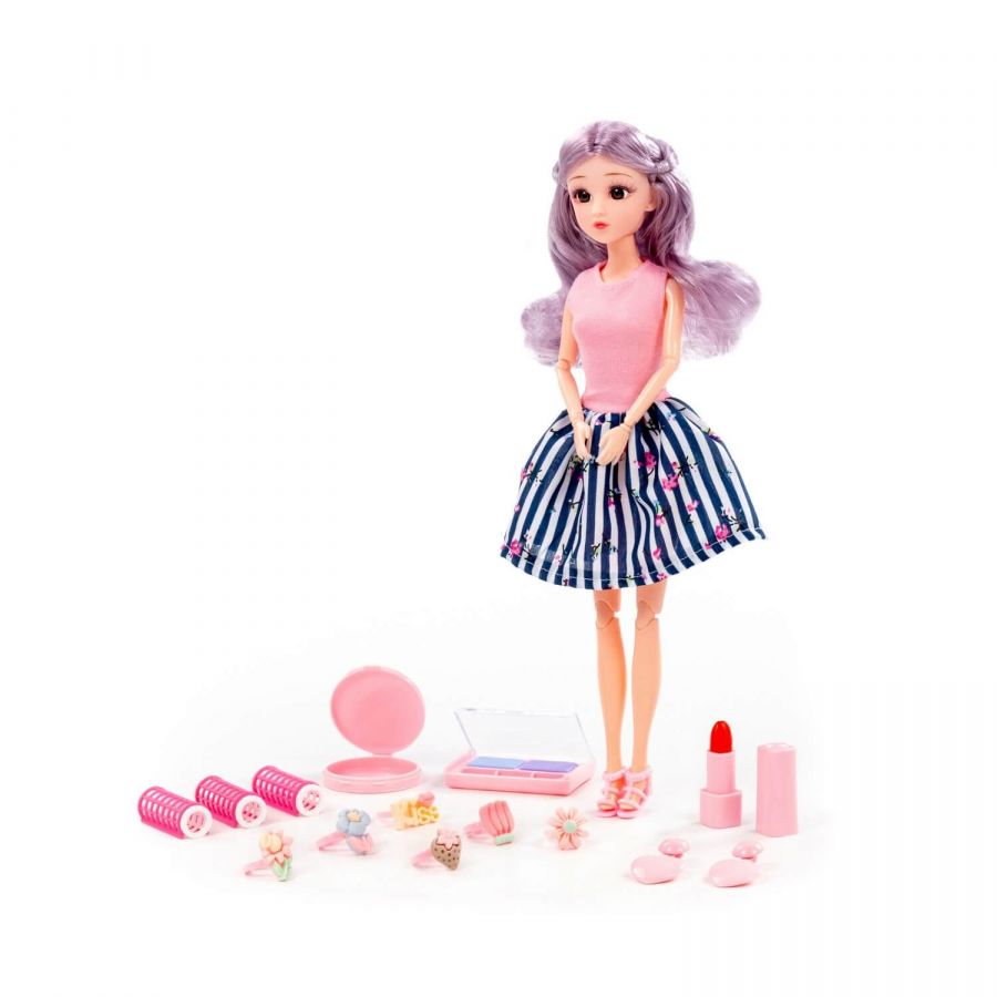 Кукла "Ксюша" (30 см) у парикмахера + аксессуары (14 элементов) (в коробке №4)