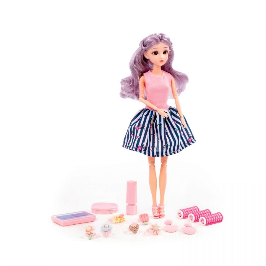 Кукла "Ксюша" (30 см) у парикмахера + аксессуары (14 элементов) (в коробке №4)