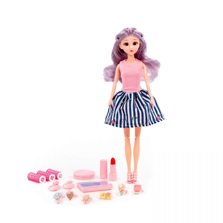 Кукла "Ксюша" (30 см) у парикмахера + аксессуары (14 элементов) (в коробке №4)