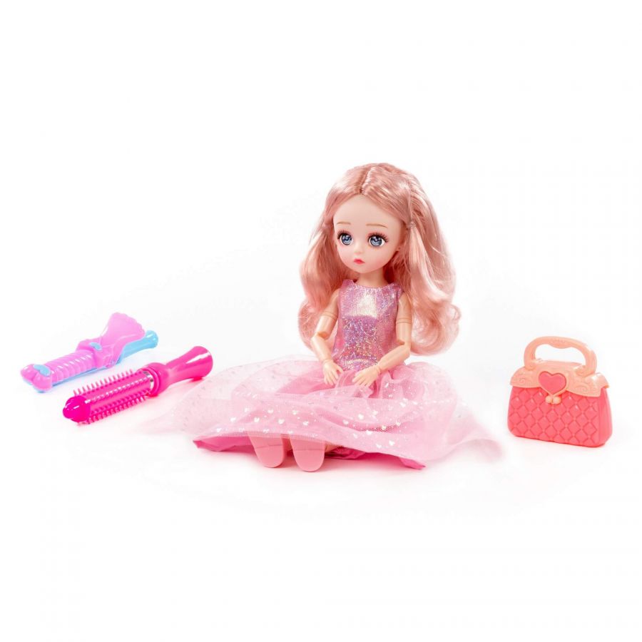 Кукла "Даша" (29 см) у парикмахера + аксессуары (3 элемента) (в коробке №2)