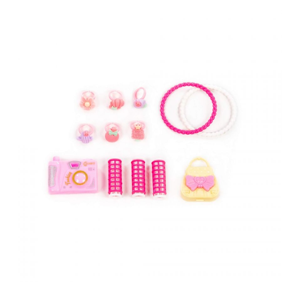 Кукла "Маша" (16 см) у парикмахера + аксессуары (13 элементов) (в коробке №3)