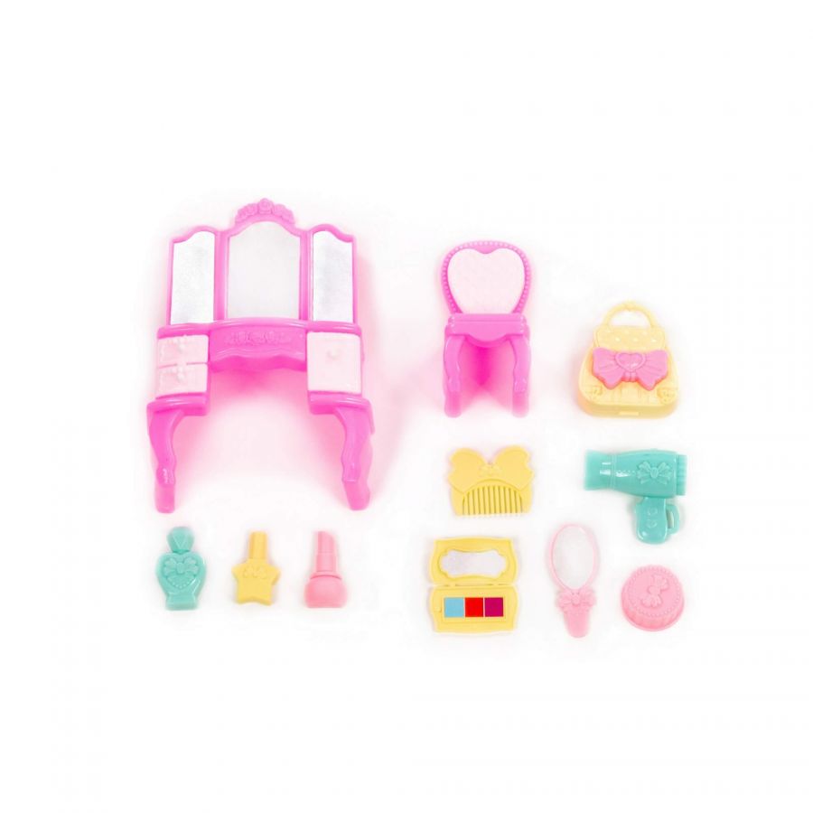 Кукла "Маша" (16 см) в нарядном платье + аксессуары (12 элементов) (в коробке №3)