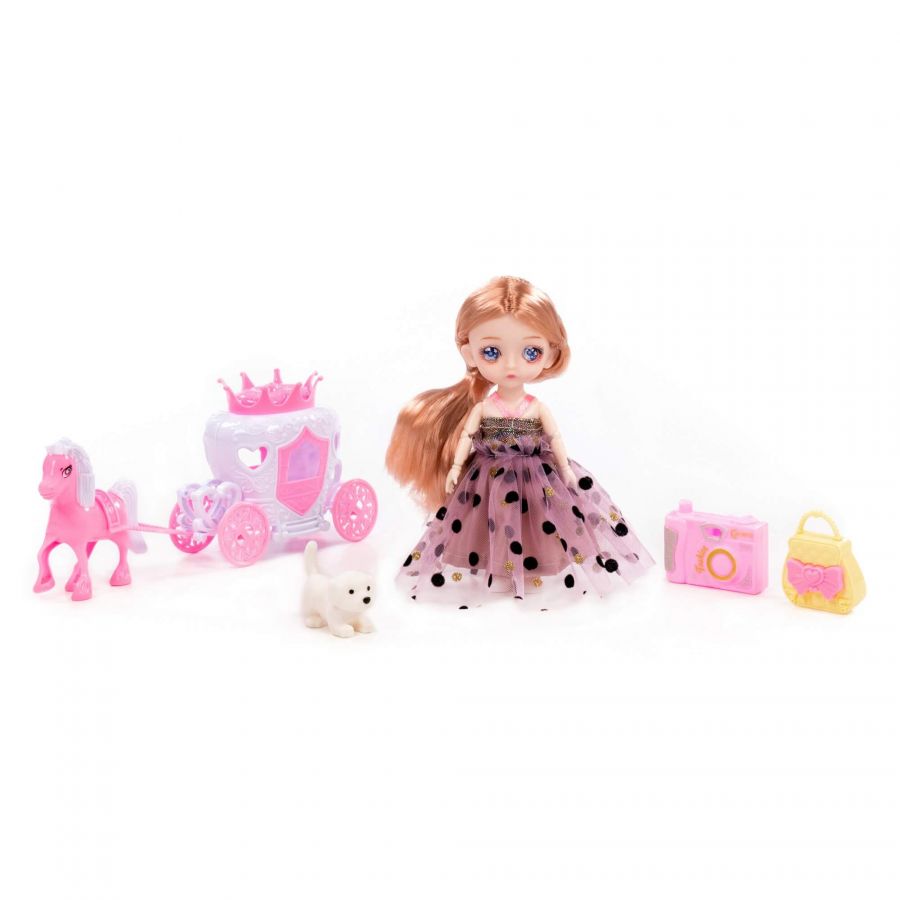 Кукла "Маша" (16 см) на балу + аксессуары (5 элементов) (в коробке №3)