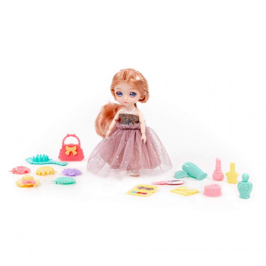 Кукла "Маша" (16 см) у стилиста + аксессуары (16 элементов) (в коробке №3)