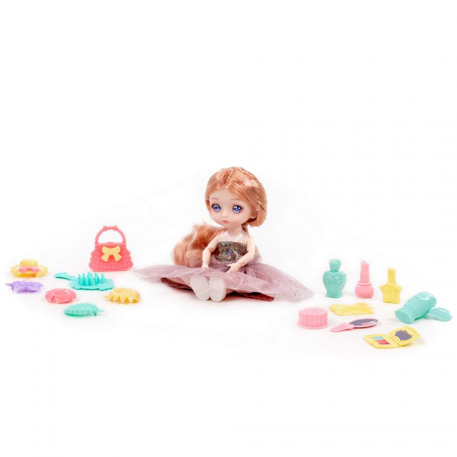 Кукла "Маша" (16 см) у стилиста + аксессуары (16 элементов) (в коробке №3)