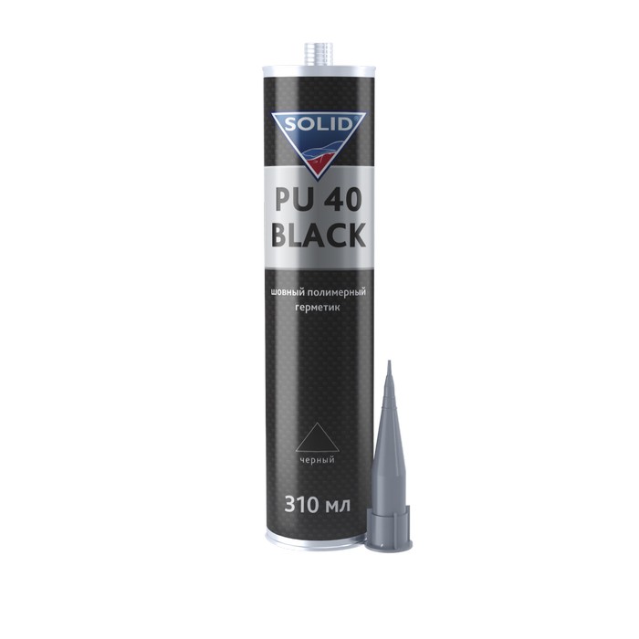 Solid PROF PU 40 BLACK шовный полимерный герметик, цвет: черный, 310мл.