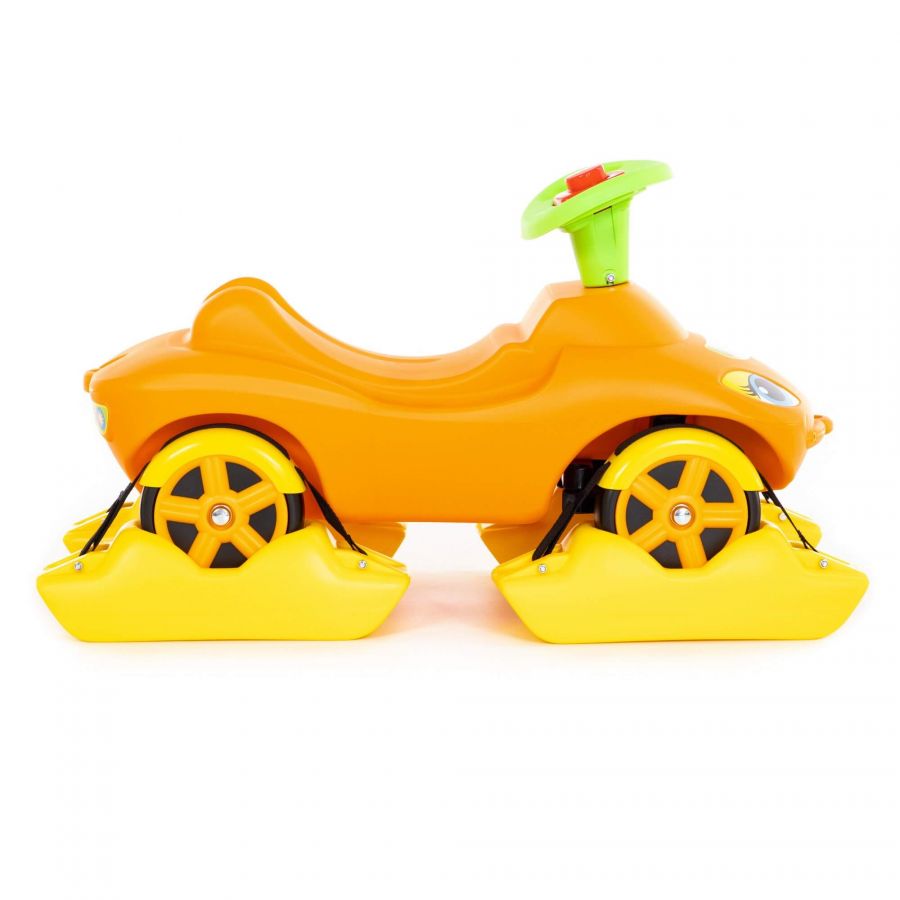 Каталка "Мой любимый автомобиль" со звуковым сигналом многофункциональная (оранжевая)