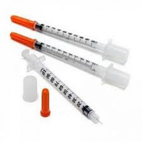 Шприц инсулиновый 3-х компонетный, 0,5 мл, с интегрированной иглой 29G (0,33x12,7) SFM