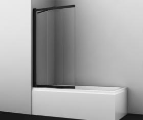 Стеклянная шторка на ванну WasserKRAFT Dill 61S 61S02-100WS Fixed, цвет профиля черный