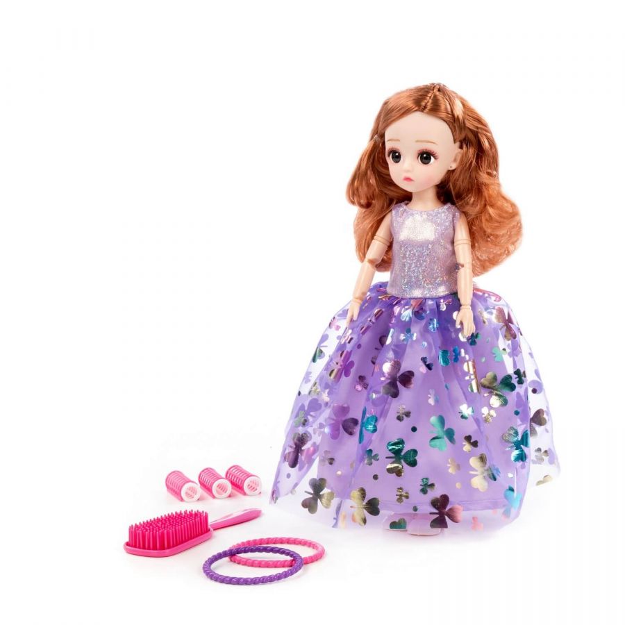 Кукла "Даша" (29 см) в нарядном платье + аксессуары (6 элементов) (в коробке №2)