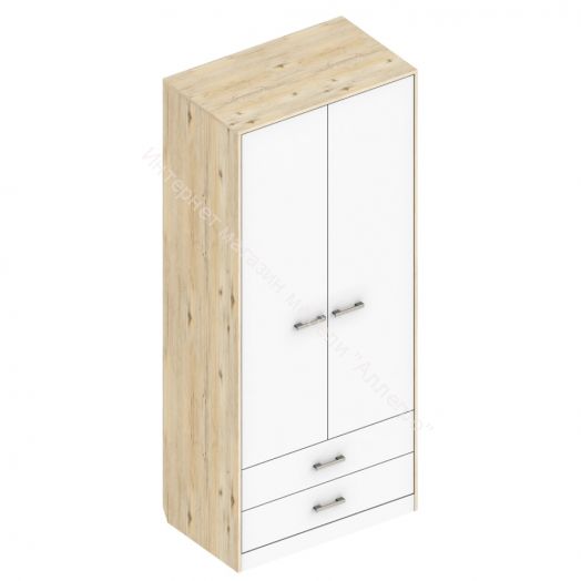Шкаф 2-х створчатый с 2 ящиками "Милана"