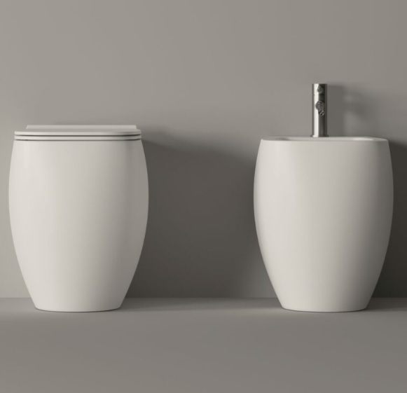 Изображение Напольный унитаз Alice Nur 55х45х42 безободковый без сиденья и крышки 33100101