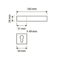 Ручка Linea Cali  Loft Zincral Legno 435 RB 006 схема